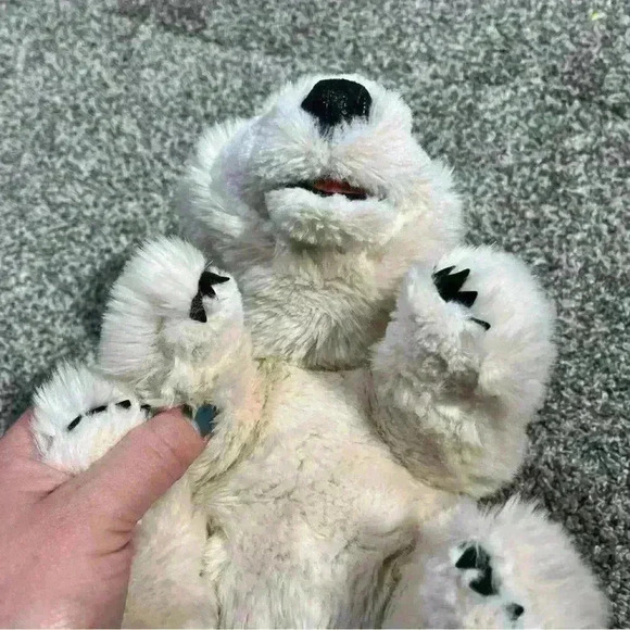 Folkmanis Polar Bear Hand Puppet Standing Sitting Arctic Bear See Note - Picture 9 of 11